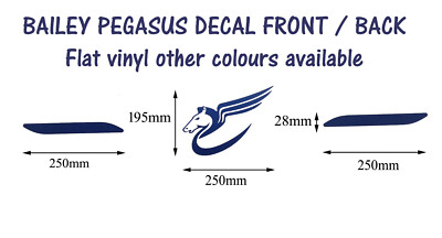 Bailey Caravan RANGER Decalcomania Blu 580mm x 43mm & 815mm x 70mm CONSEGNA GRATIS 