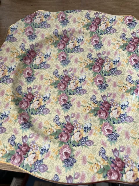 2 Royal Winton Welbeck 10-3/4” Dinner Plates England Yellow Chintz Pattern