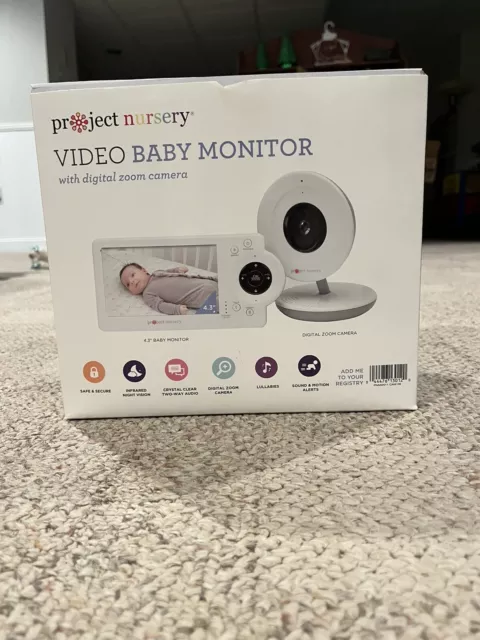 Project Nursery Video Baby Monitor System with 1 Digital Zoom Camera - NEW