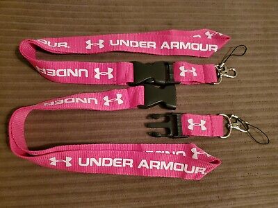 Under Armour Pink Lanyard New Detachable Clip Keychain 22 Inches New