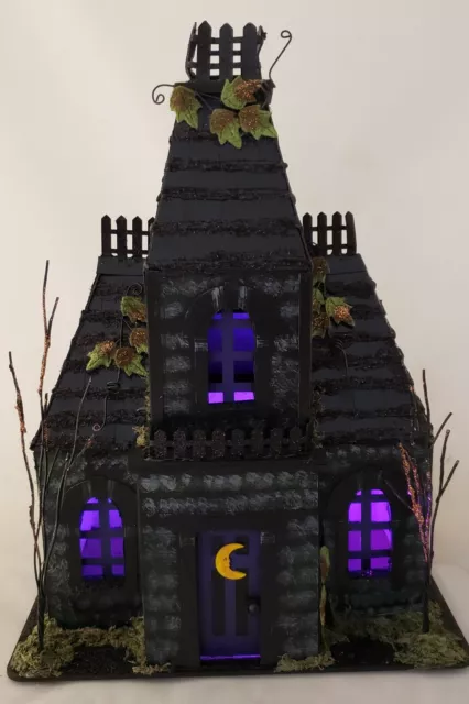 HAUNTED HOUSE WITCH Tower Lights Up Halloween Decor New Spooky Fun $41. ...