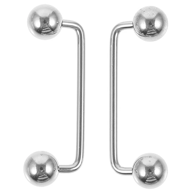 2 Pcs Nipple Rings for Women Punk Body Stud Bent Barbell Jewelry
