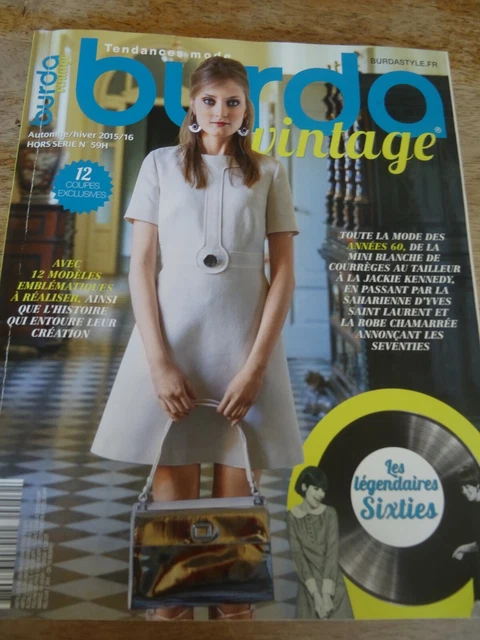 Magazine Burda Style N°182 - Février 2015 - Thème : Teintes Fruitées, Coupes Affûtées, Style Sixties - Avec Patrons Inclus