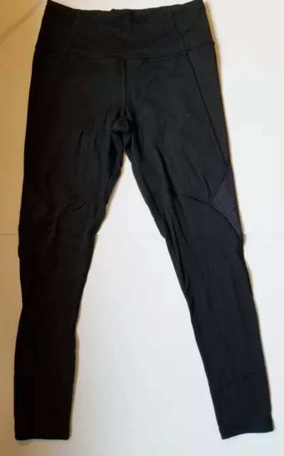 VSX Victorias Secret Knockout Mesh Trim Leggings Pants Black Yoga M