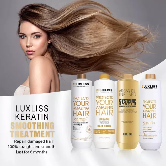 LUXLISS Formyldehyde Free   wonder Smoothing  Brazilian Keratin 100% Safe