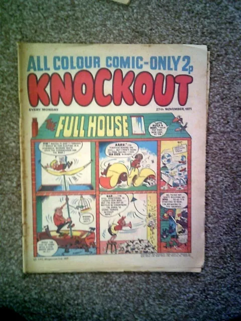 KNOCKOUT Comic - Date 27th NOVEMBER 1971 - Vintage UK Comic