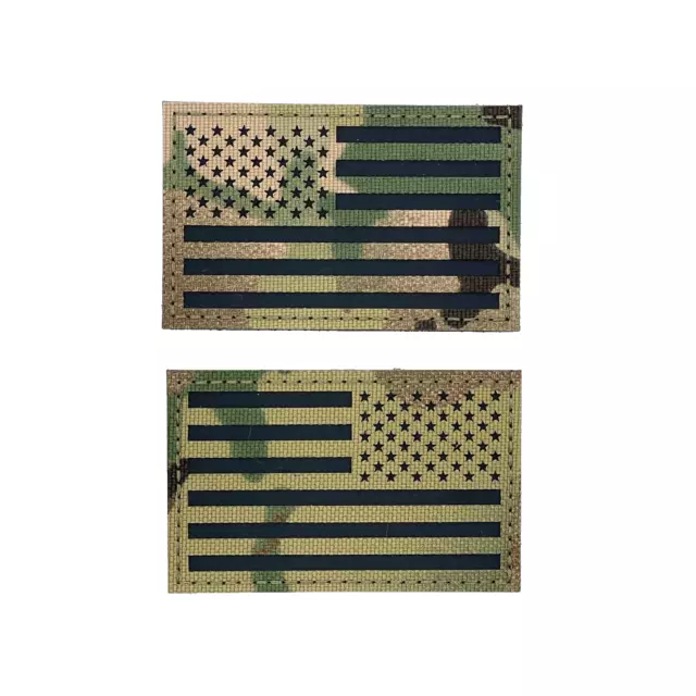 Set 2x USA Army Patch Klett Navy USAF America Fahne Reverse Flagge Aufnäher