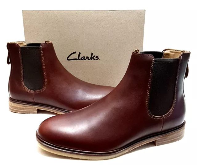 CLARKS CLARKDALE GOBI Brown Leather Boots UK 8 New With Box RRP 110 Mens 49.99 PicClick UK