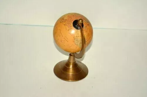 Nautical Tabletop World Map Globe With Brass Base Office Decorative Antique Gift