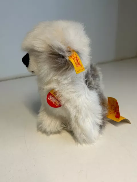 Steiff Mobby Bobtail Plüschtier 078354 alter englischer Hund Höhe 19 cm Länge 15 cm