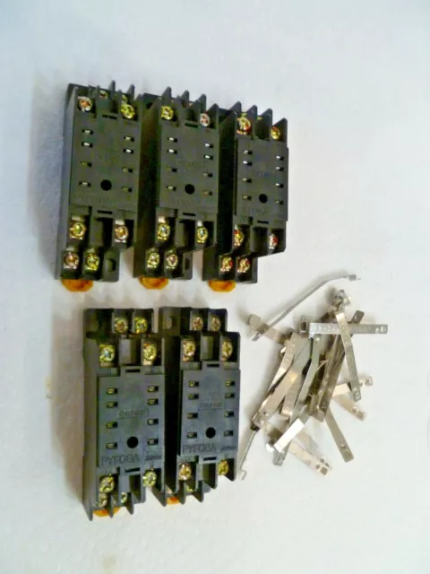 Job Lot Of 5 Omron Pyf08A Din Rail Socket For 8 Pin Relay/Timer  (All Brand New)