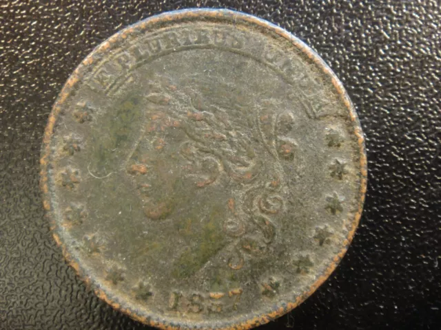 1837 US Liberty Head Hard Times/Political Token. Very Fine Details (porous).