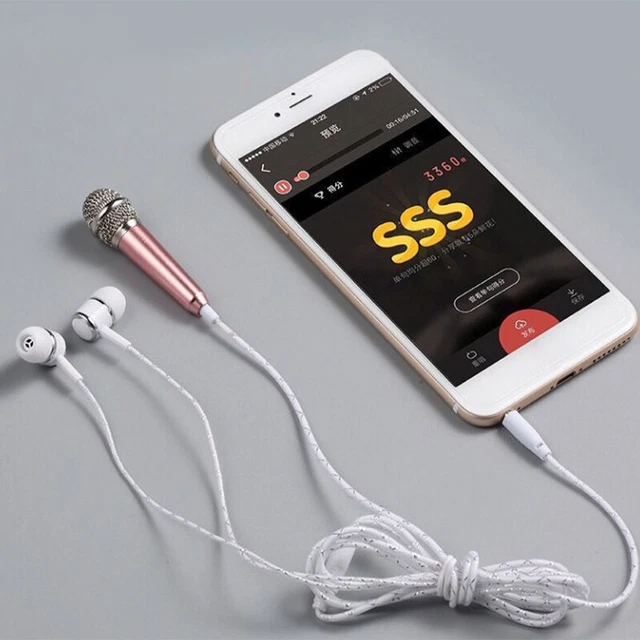 MICROPHONE 3.5MM STEREO Studio Mic KTV Karaoke Mini Microphone With