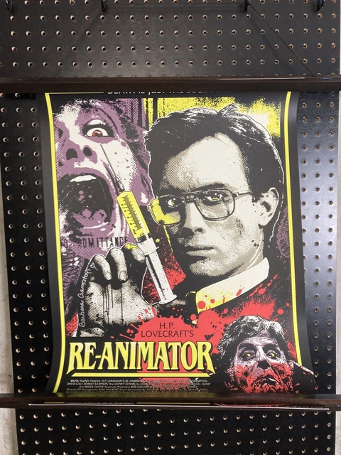Re-Animator Poster 18 X 24 Hand Numbered #/175 *Signed Crampton Lovecraft Horror Re-Animator Poster 18 X 24 Hand Numbered #/175 *Signed Crampton Lovecraft Horror