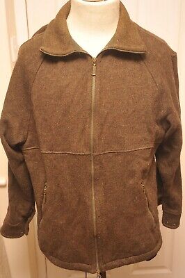 Vintage Barbour A255 Swaledale Fleece Wool Mix Jacket Hunting Green/Brown Medium