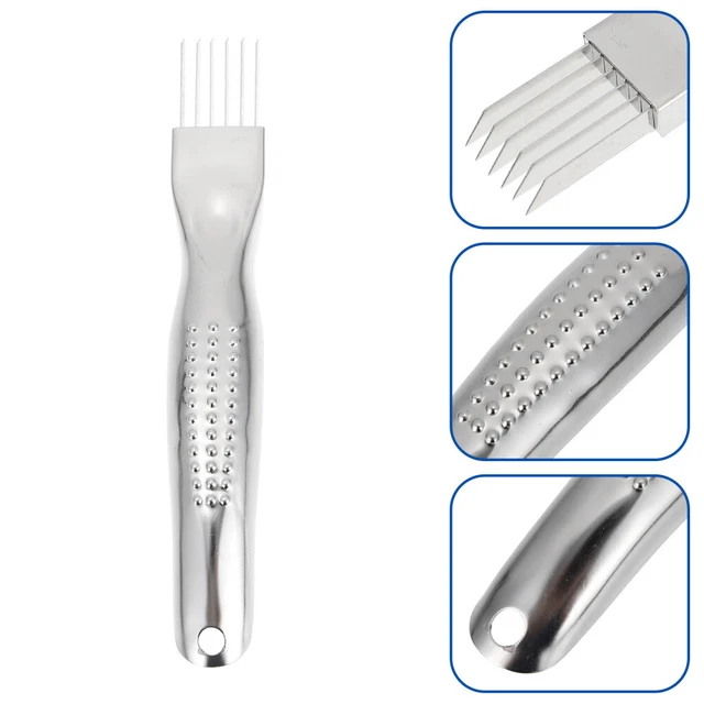Coupe-Oignon Manuel 2 En 1 - Trancheur Légumes Acier Inoxydable - Pour Oignons, Tomates, Concombres - Base Antidérapante