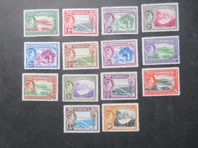 1938-47 Dominica Set SG99-108a Mounted Mint (A)