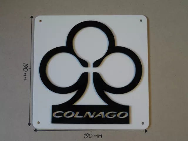 Colnago Bikes, Colnago Cycling, Acrylic Sign: B, Black & White, 190 X 190mm