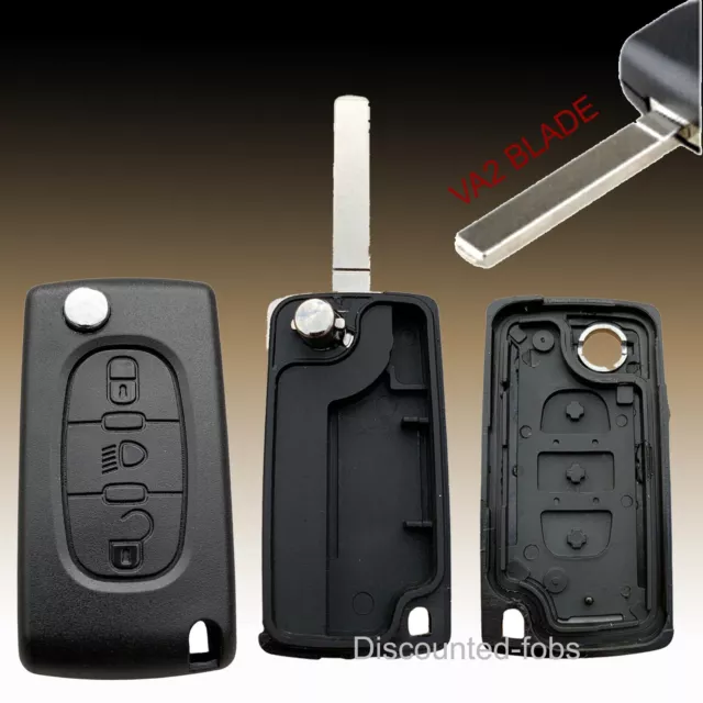 3 Tasten Fernbedienung Flip Schlüsseletui Anhänger für Citroen C2 C3 C4 C5 C6 C8 Picasso
