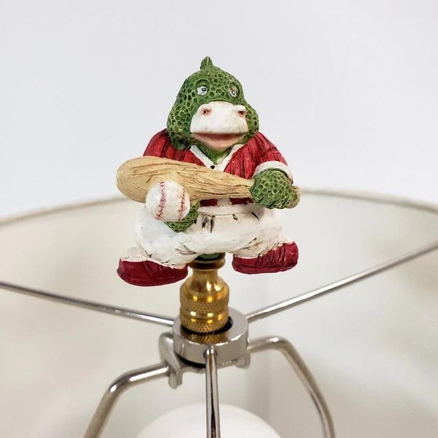 Alligator Baseball player Finial Lampshade Top Cute Animal Figurine Lamp Shade