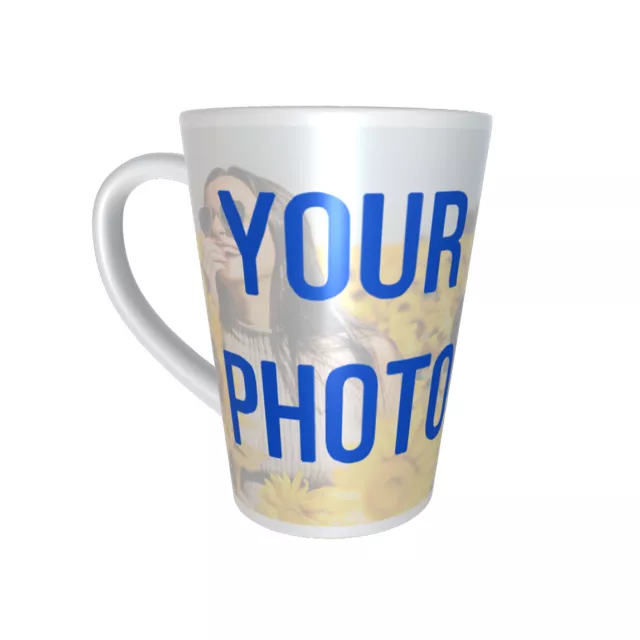 Your Photo or Logo Mugs. Printed Cups. Personalised Latte Coffee 11oz 12oz 17oz