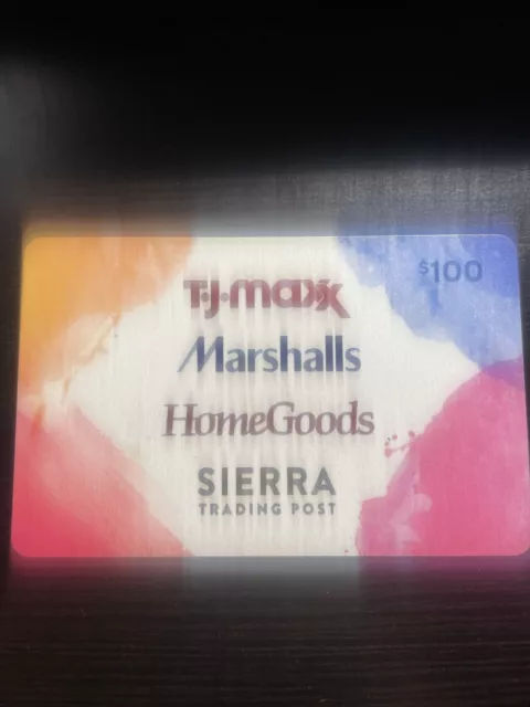 TJ Maxx Marshall’s Home Goods Gift Card $100. Digital Or Mail. Free Shipping