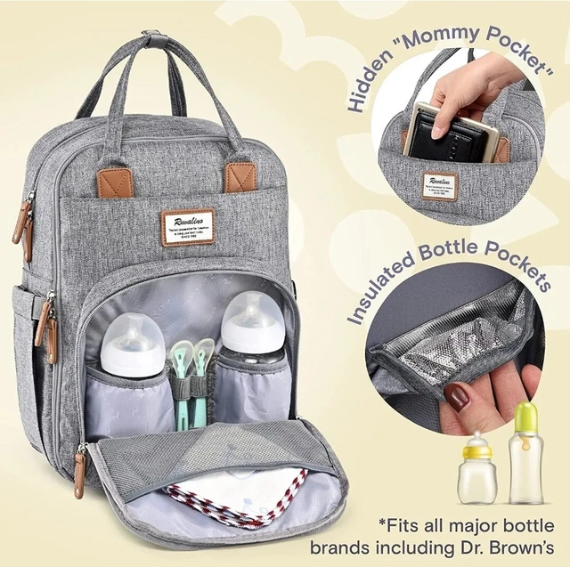 Diaper Bag Backpack RUVALINO Multifunction Travel Back Pack Maternity Baby ⬇️ 2