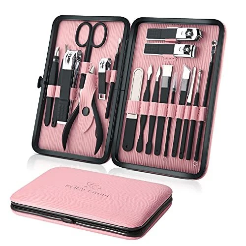 Kit Manucre Pedicure - Coupe Ongle Professionnel Coupe Cuticule Acier Inoxyda...