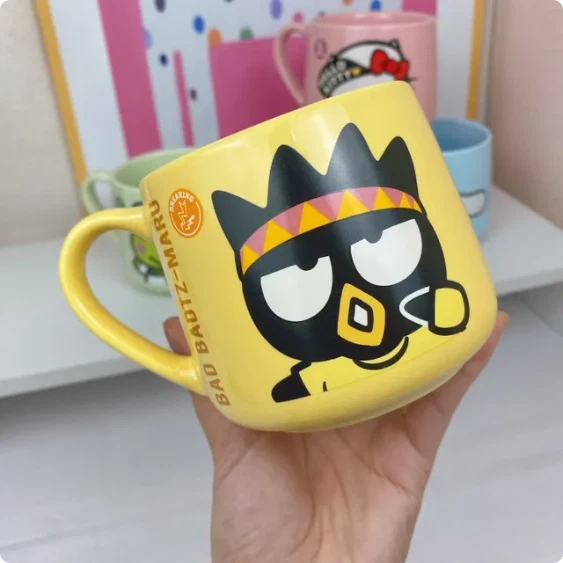 KAWAII SANRO BADTZ Maru Mug Animes Coffee Cute Cartoon Ceramic Milk Tea