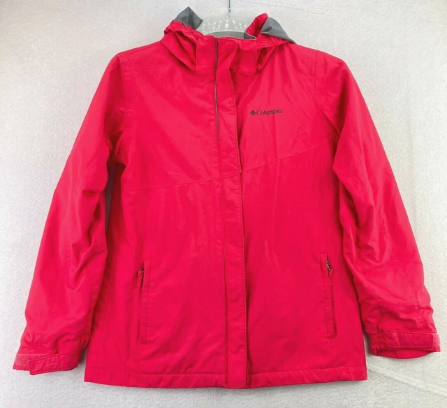 Columbia Bugaboo Jacket Girls Large Red Interchange Shell Removable Hood