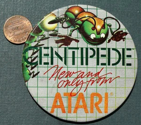 1980s Era Atari Centipede Video Game FIRST YEAR / Debut pin-RARE!