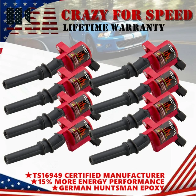 8 PACK IGNITION Coils For Ford F150 F250 Expedition Mercury 4.6/5.4L/6