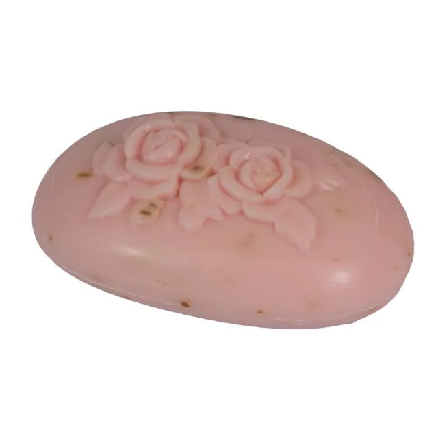 Seife Rose / oval/ Schafmilchseife / mit dekorativem Rosen-Relief / 110 g  /Ovis