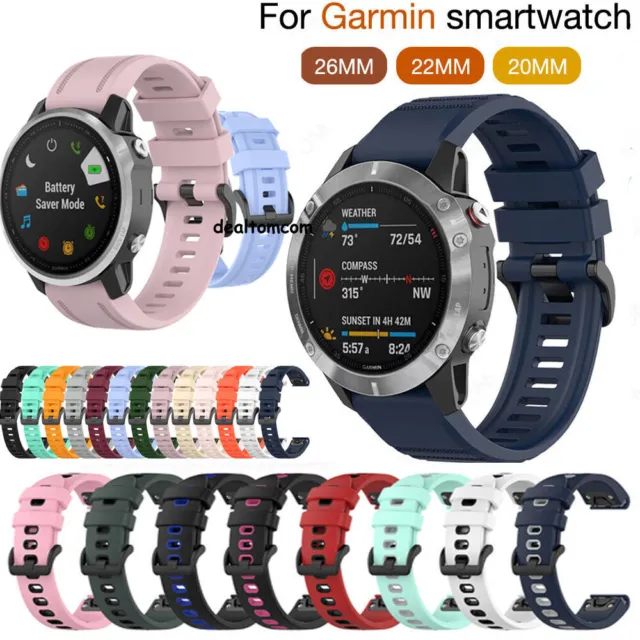 Quick Fit Strap Fr Garmin Fenix 7 7X 6 6S 6X 5 5S 5X Pro 935 Silicone Watch Band