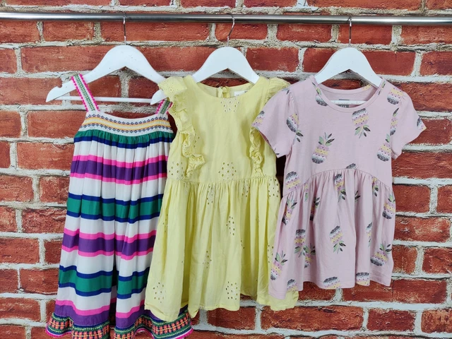 Girls Bundle Age 3-4 Years Next Gap Summer Dress Set Broderie Stripe Kids 104Cm