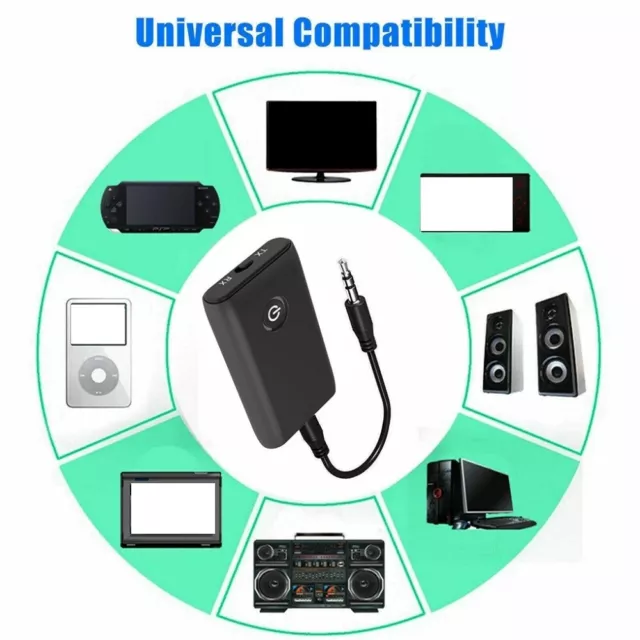 Bluetooth 5.0 Transmitter Receiver Adapter Low Latency for TV PC Headphones