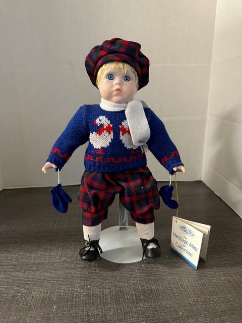 Heritage Mint Sweet & Innocent Collection Michael D-90 Porcelain Doll 14"