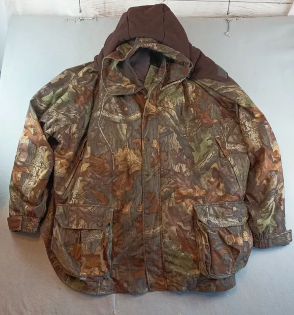 Cabelas Hunting Jacket Mens 5XL Camo Advantage Timber Fleece Insulated Hood