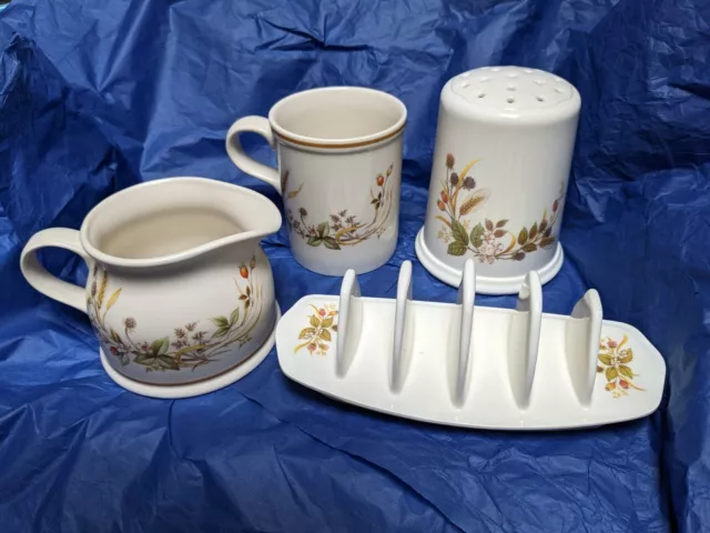 Marks & Spencer Harvest job lot Tableware Milk Jug Mug Flour Dredger Toast Rack