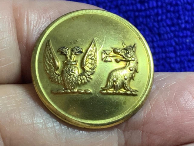 PLEYDELL ~ BOUVERIE FAMILY DUAL CREST LIVERY BUTTON 26mm GILT FIRMIN 1875-1920