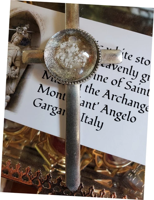 St. Michael Sword Cross Cave Stone from Monte Sant’Angelo Gargano Italy