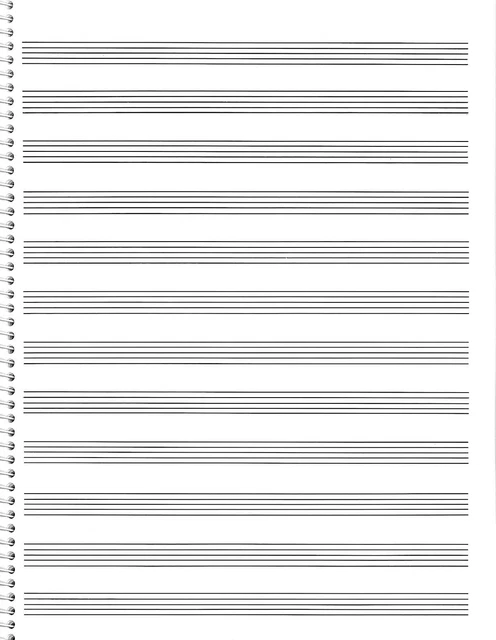 No 85 Spiral Book 12 Stave Passantino Manuscript Paper Music Sheets 96 Pages