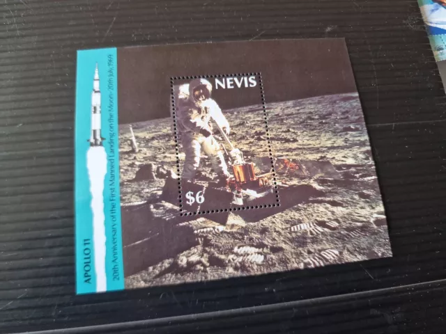 Nevis 1989 Sg Ms530 20Th Anniv Of 1St Manned Landing On Moon Mnh