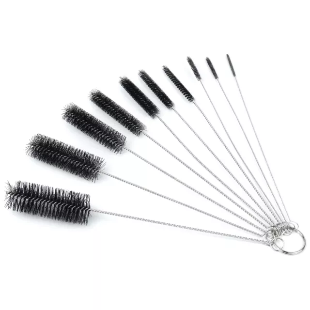 10 Piece Nylon Bottle Cleaning Brush Tube Kettle Bottle Pipe Straw Cleaner Set