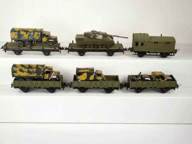 Trix Express H0 Güterwagen / Militärzug siehe Bilder  - 700