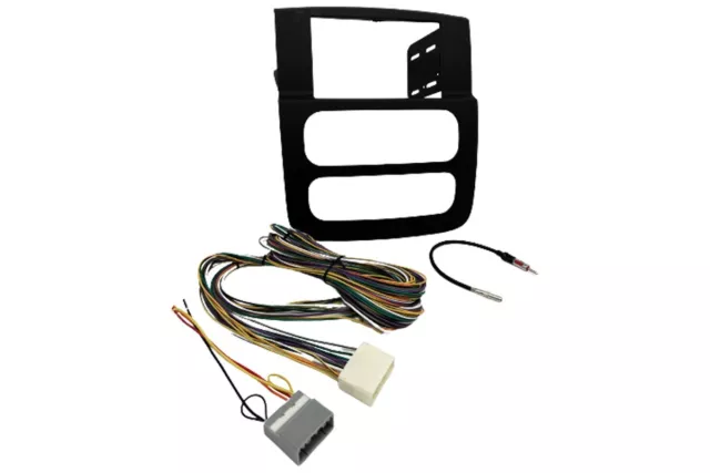 Double ISO DIN Stereo Dash Kit Infinity Amp Bypass Wire Harness Antenna Package