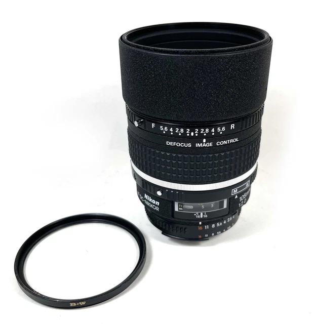 Nikon AF-DC Nikkor 105mm F2D Lens w/B+W 010 UV Haze 1x MRC Filter