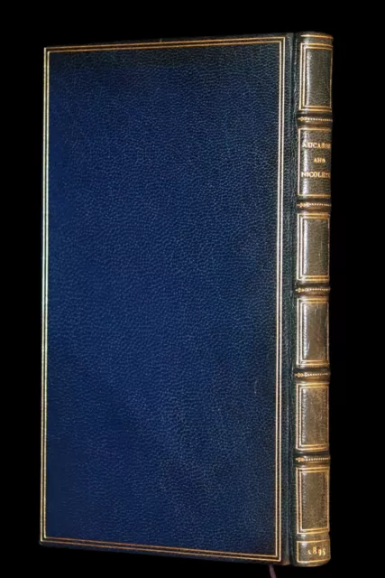 1895 Limited 1stED bound in Morocco - MEDIEVAL HISTORY of Aucassin & Nicolette. 2