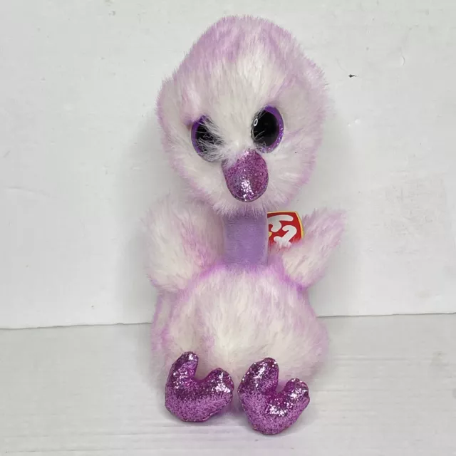 TY Beanie Boos 9" Medium KENYA the Purple Ostrich Plush Stuffed Animal Toy