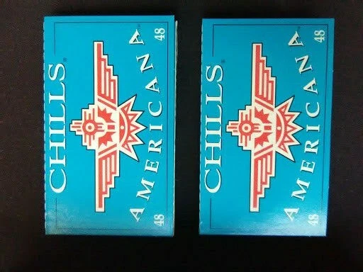 Chills Americana Rolling Papers 2 packs Single Width Gummed Hemp Slow Burn.